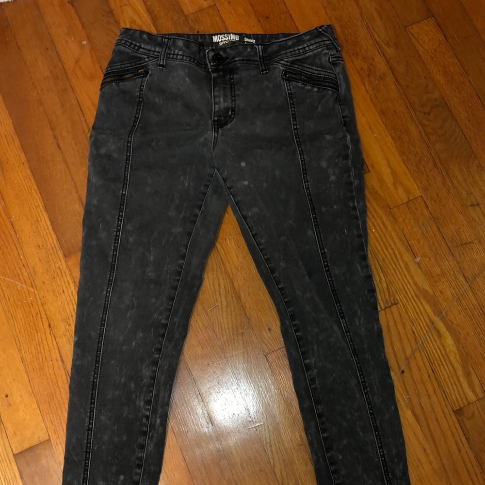 Grey Acid Wash Jeans